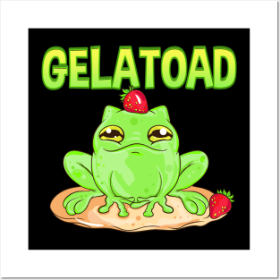 Gelatoad | Funny Food Lover Gifts | Jelly Amphibious Frog Posters and Art